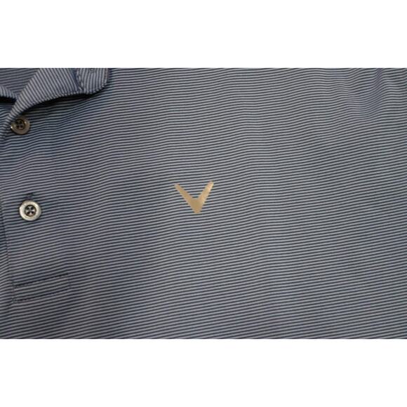 Callaway Golf Polo Shirt Opti Dri Striped Performance Athletic Shirt Mens Sz 2XL - Picture 7 of 9